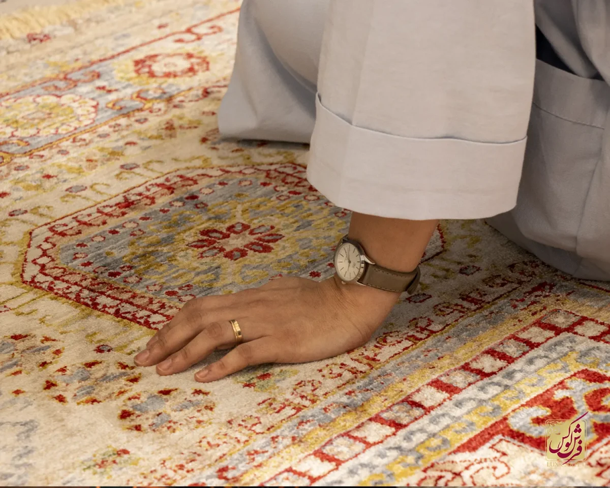 فرش وینتیج 30153 کرم نسکافه ای - تصویر 4