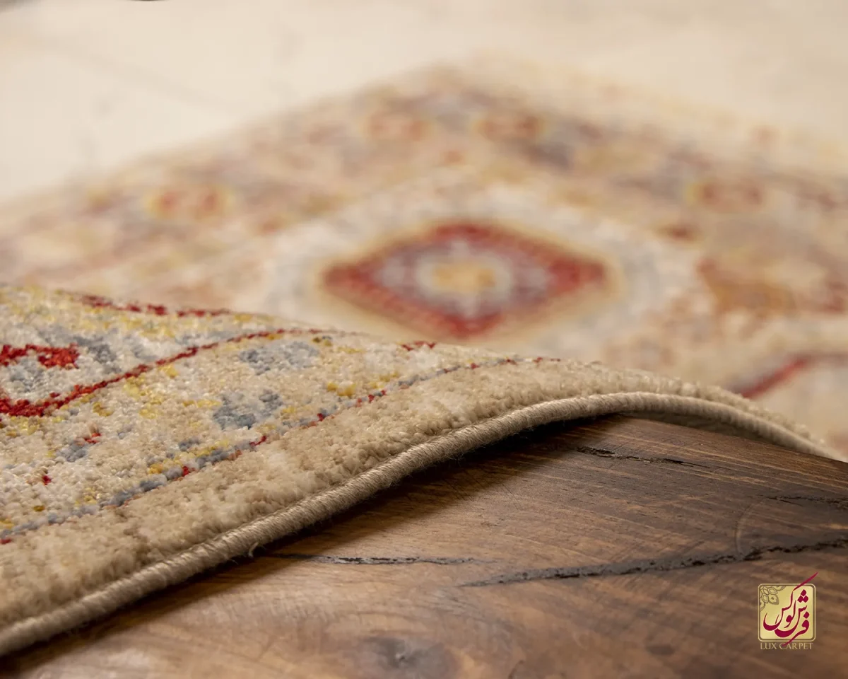 فرش وینتیج 30153 کرم نسکافه ای - تصویر 5
