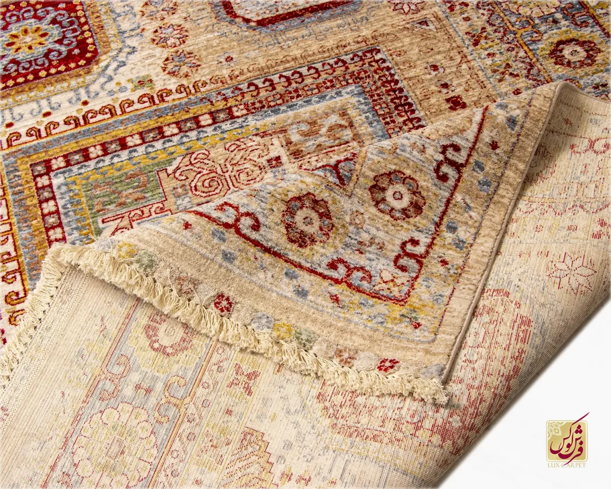 فرش وینتیج 30153 کرم نسکافه ای - تصویر 6