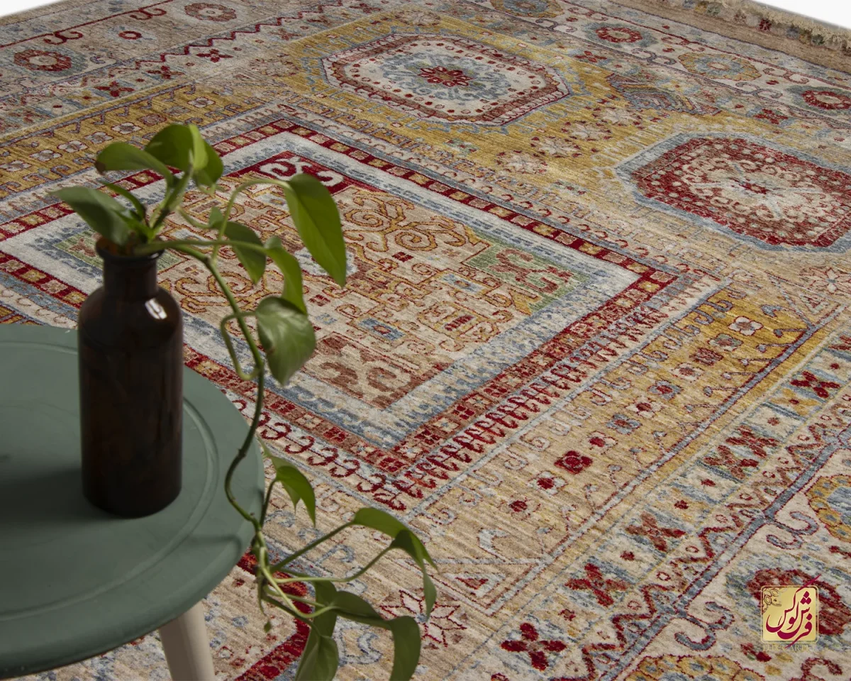 فرش وینتیج 30156 کرم لیمویی - تصویر 6