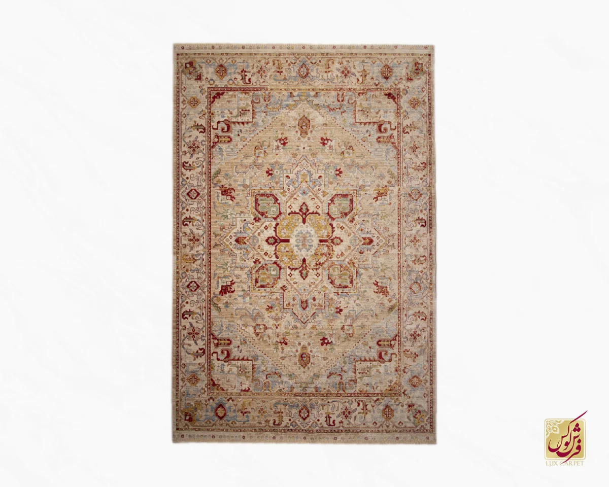 30187-0.webp فرش وینتیج 30187 کرم نسکافهای - تصویر 1