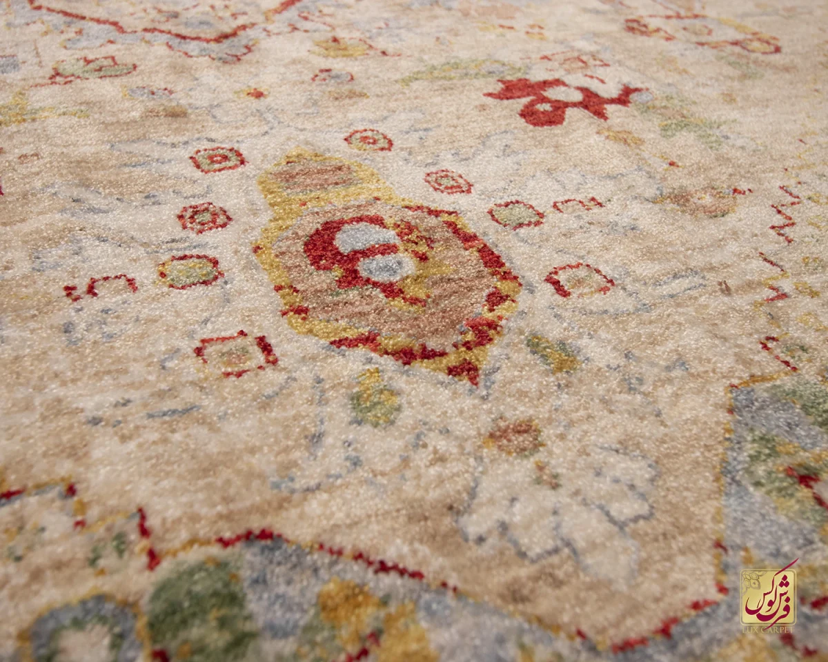 فرش وینتیج 30187 کرم نسکافه‌ای - تصویر 6