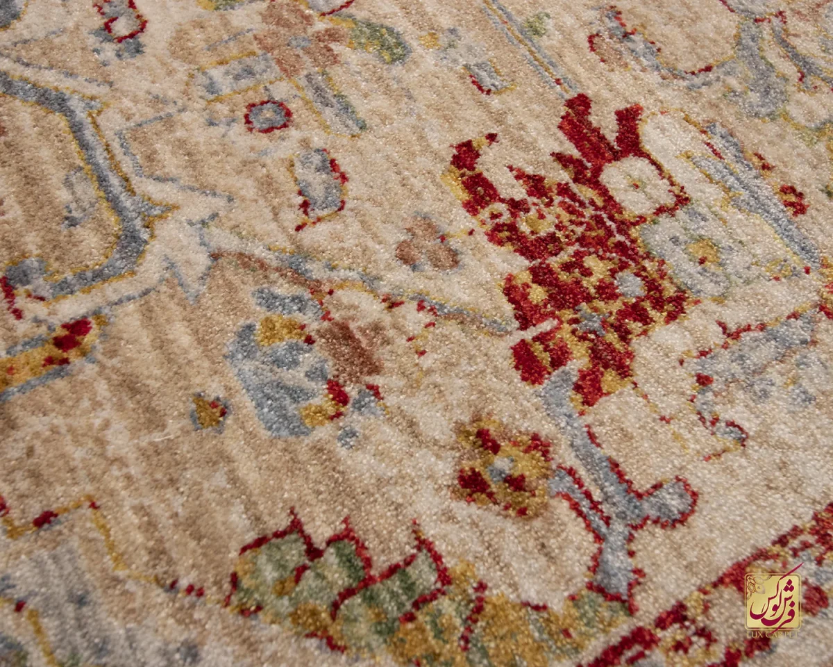 فرش وینتیج 30187 کرم نسکافه‌ای - تصویر 7