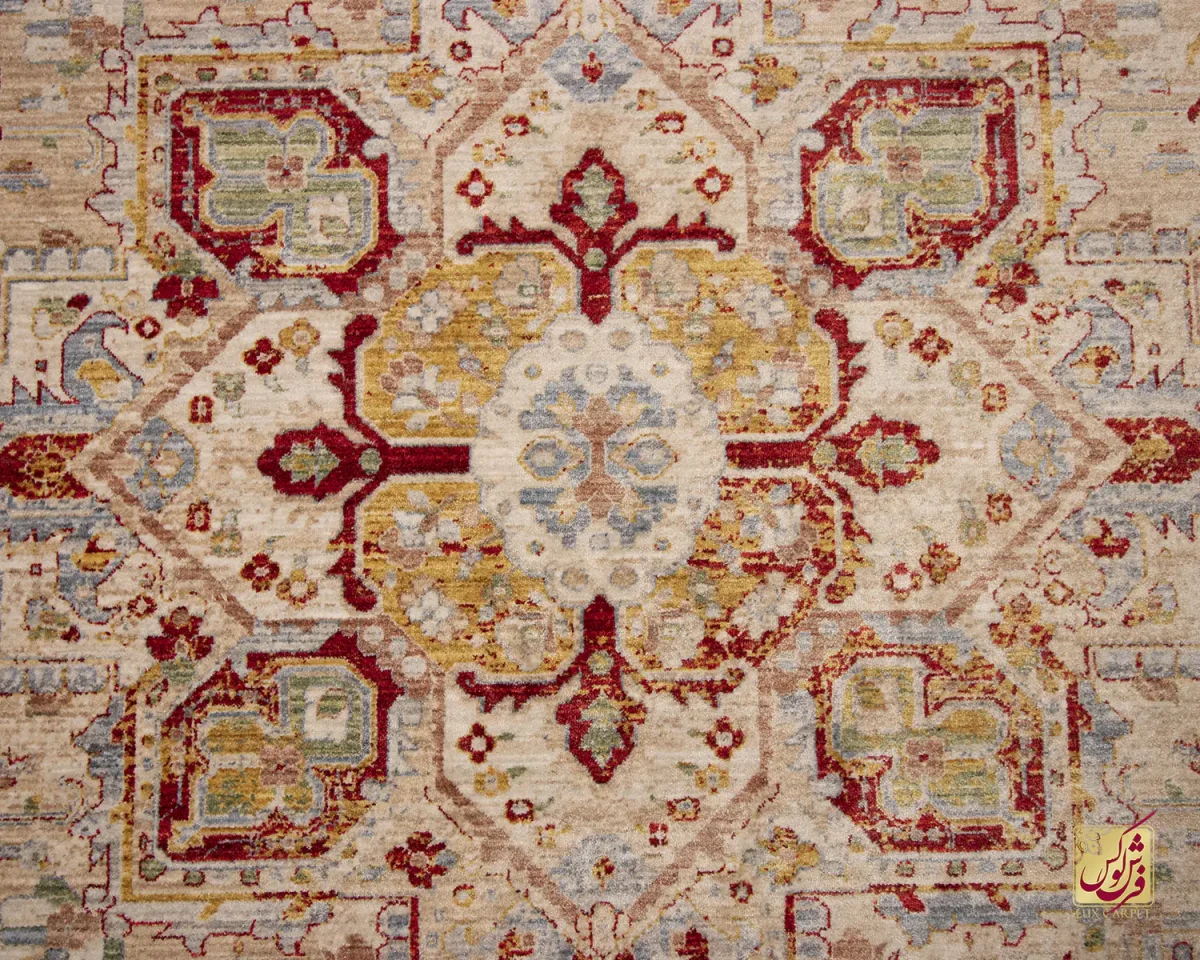 فرش وینتیج 30187 کرم نسکافه‌ای - تصویر 8