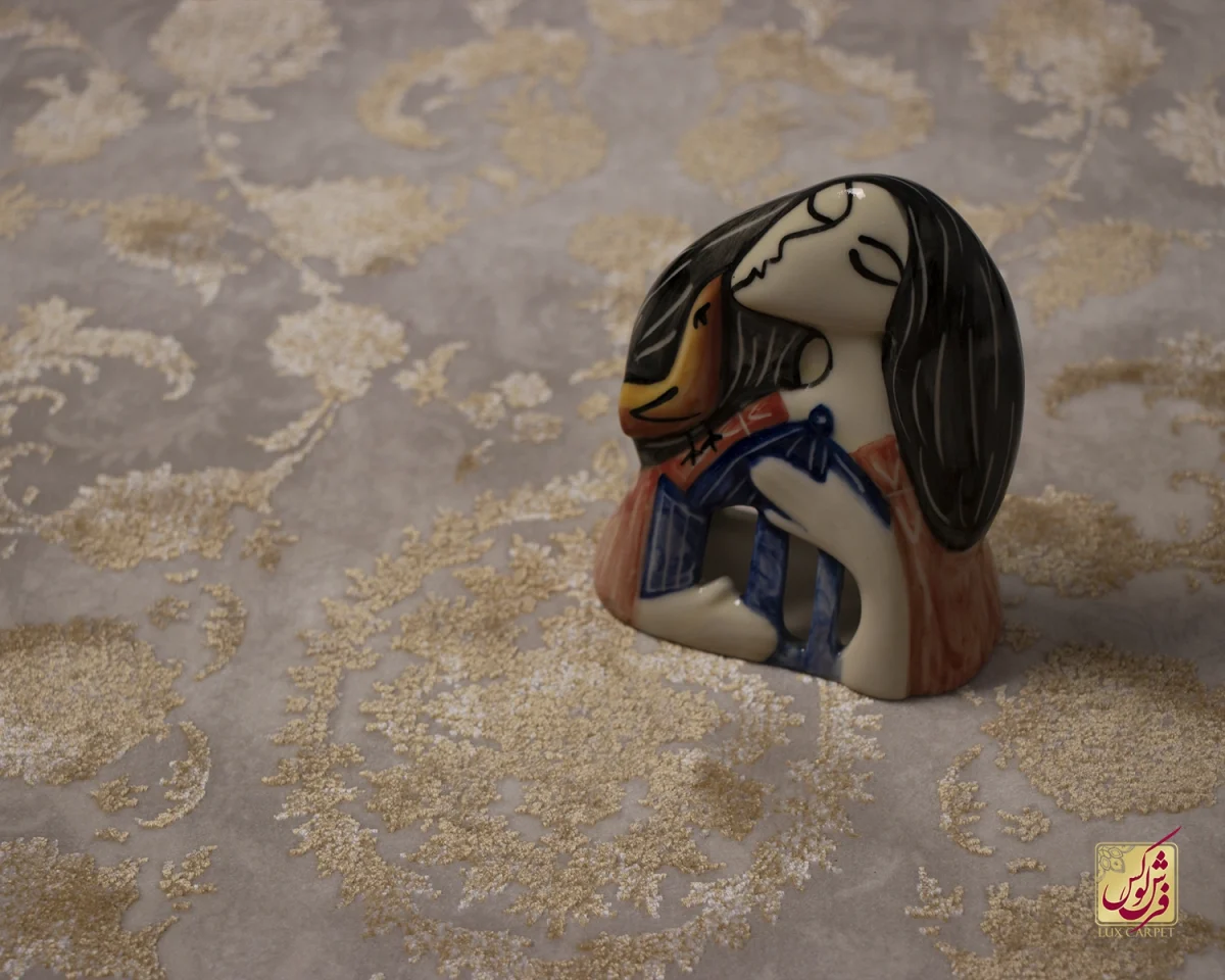 فرش کناره وینتیج 3020 نسکافه‌ای آجری حاشیه سبز - تصویر 10