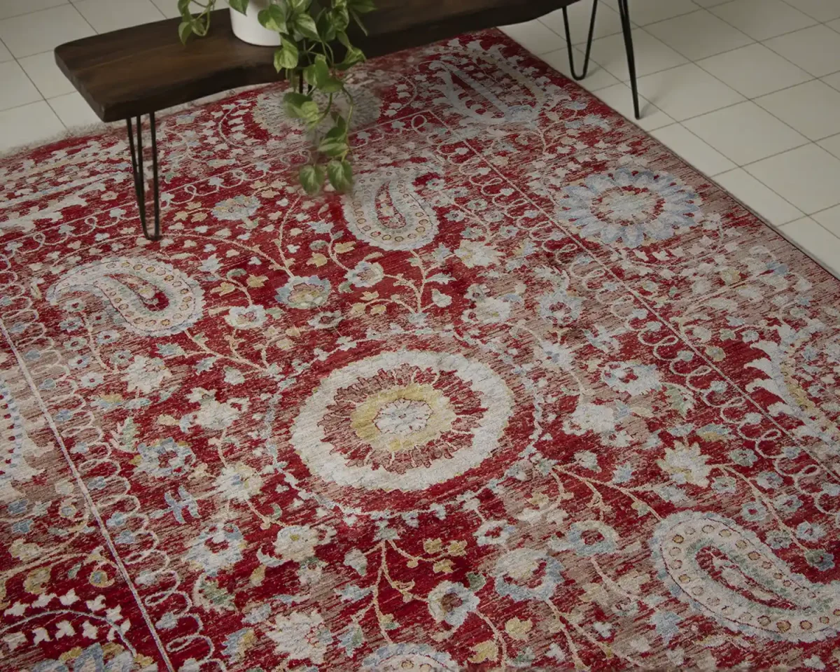 30202-10-1.webp فرش وینتیج 30202 قرمز کرم - تصویر 1