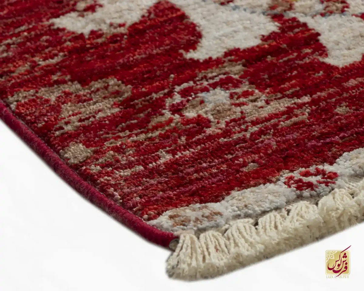 فرش وینتیج 30202 قرمز کرم - تصویر 6