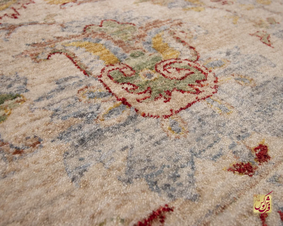 فرش وینتیج 30216 کرم نسکافه‌ای - تصویر 7