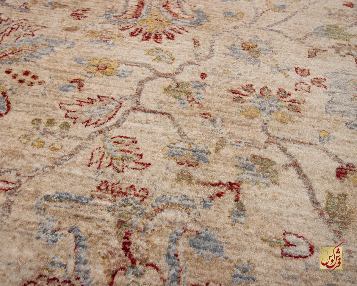 فرش وینتیج 30216 کرم نسکافه‌ای - تصویر 10