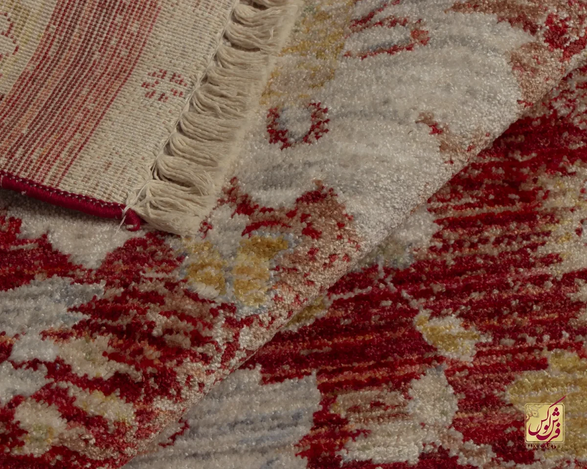 فرش وینتیج 30219 قرمز کرم - تصویر 9
