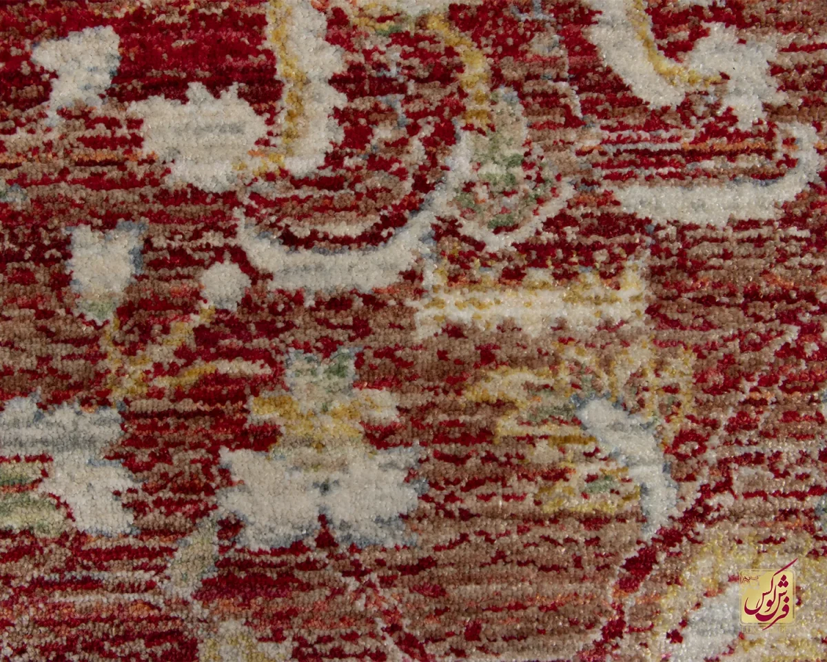 فرش وینتیج 30219 قرمز کرم - تصویر 4