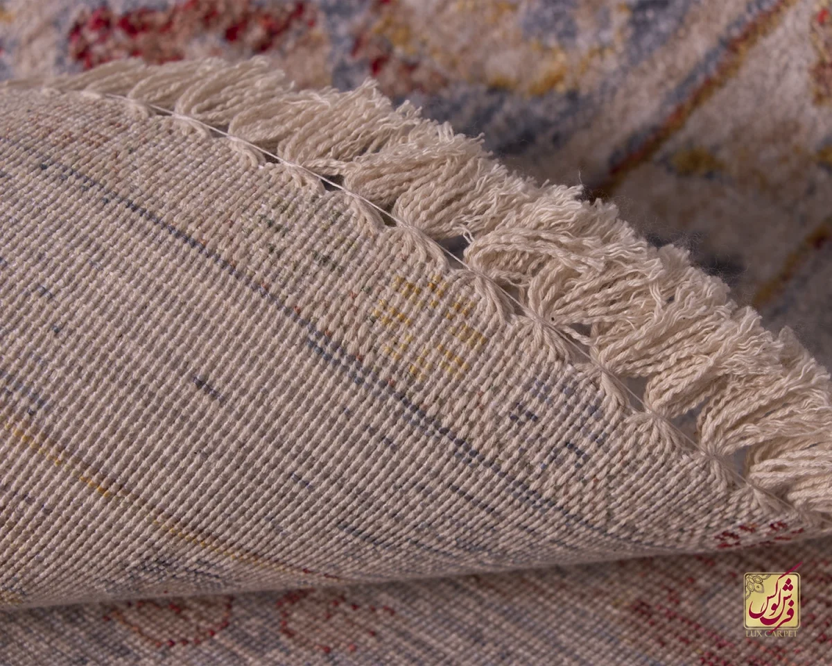 فرش وینتیج 30220 آبی کرم - تصویر 6