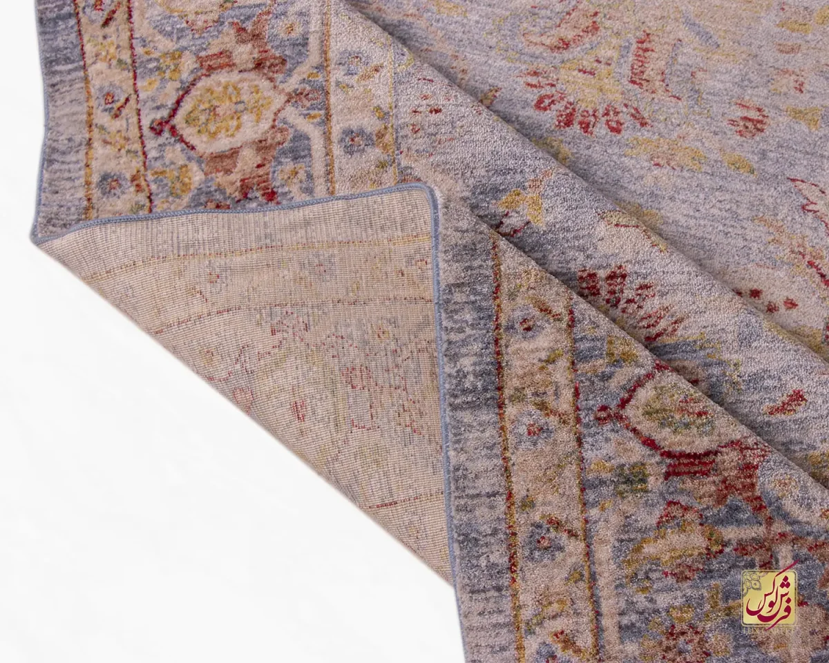 فرش وینتیج 30220 آبی کرم - تصویر 7