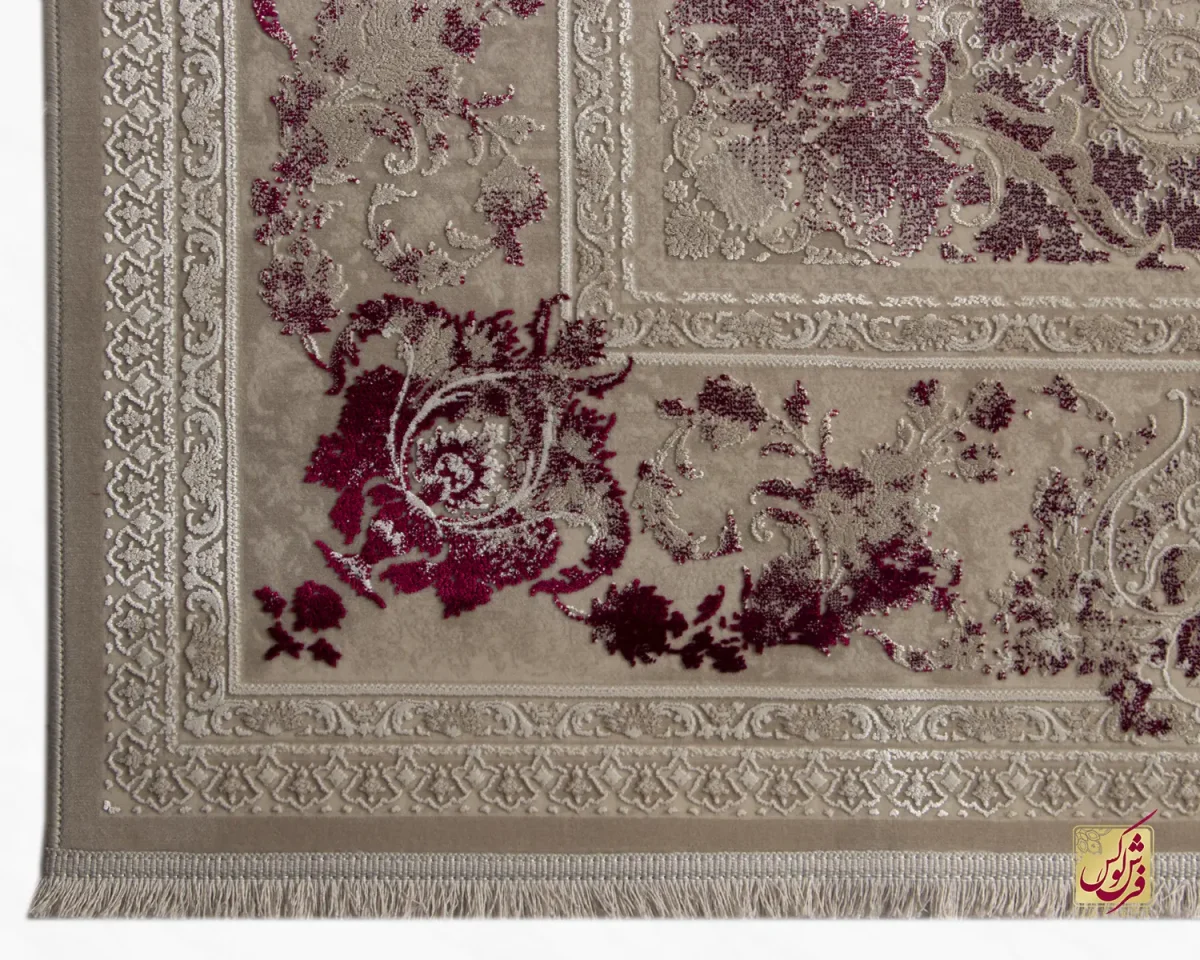 فرش وینتیج 3029 نسکافه‌ای شرابی - تصویر 5