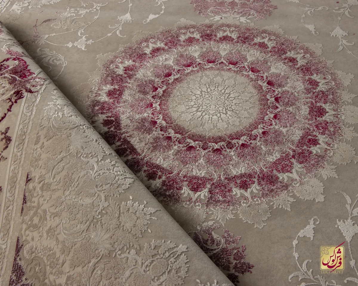 فرش وینتیج 3029 نسکافه‌ای شرابی - تصویر 7