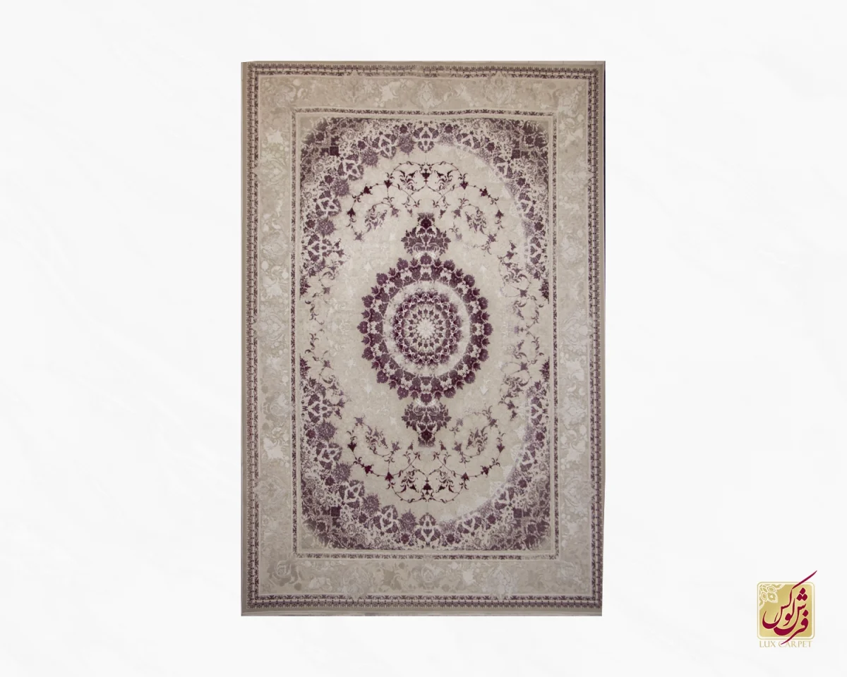 فرش وینتیج 3031 نسکافه‌ای شرابی - تصویر 1