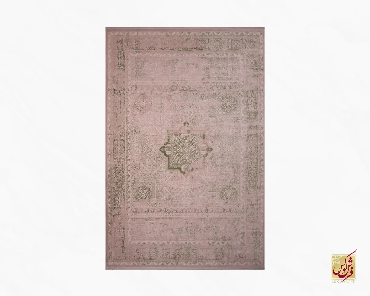 فرش وینتیج 3069 نسکافه ای سبز - تصویر 2