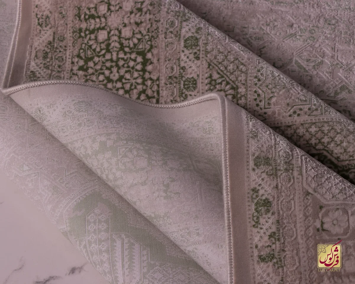 فرش وینتیج 3069 نسکافه ای سبز - تصویر 8