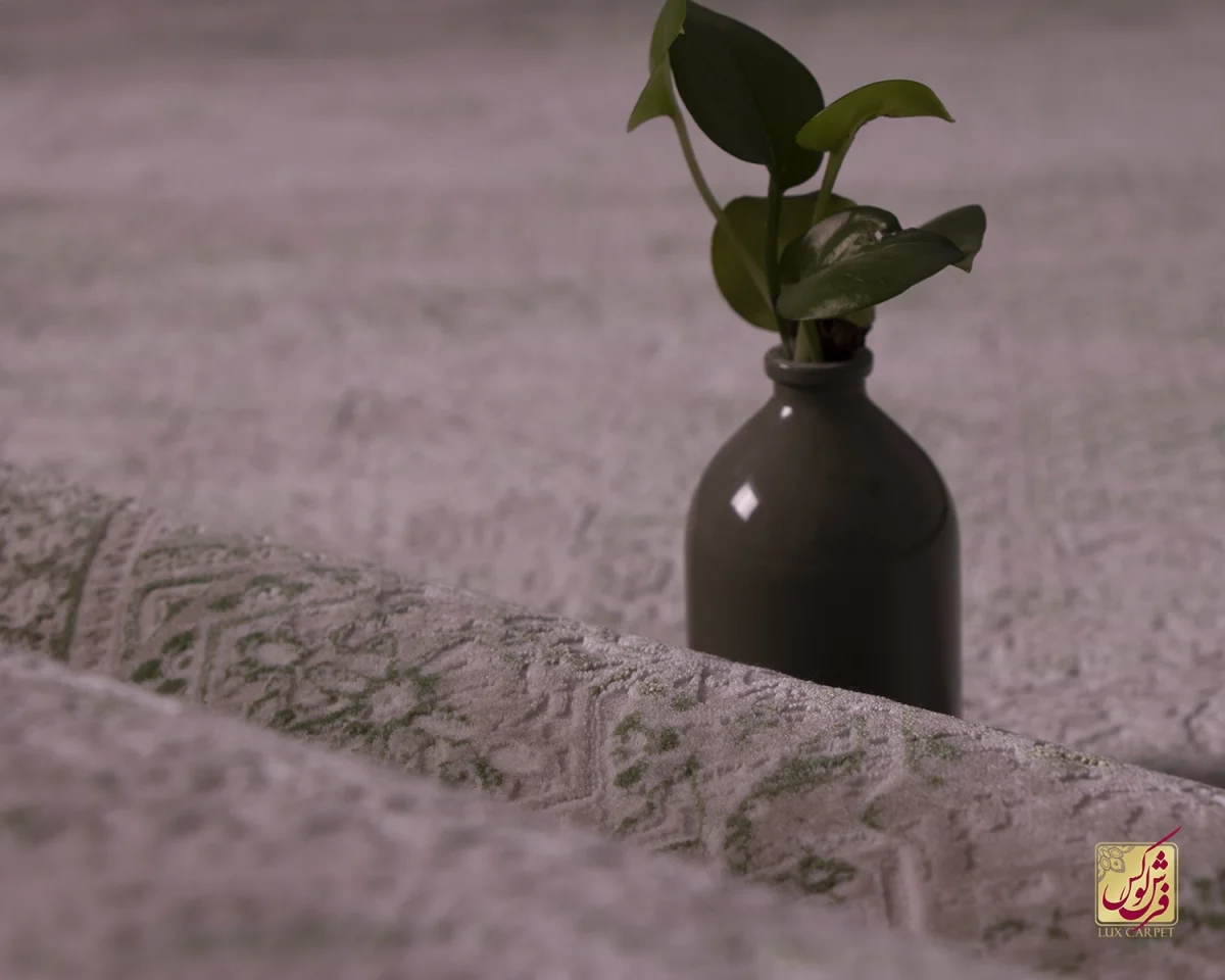 فرش وینتیج 3069 نسکافه ای سبز - تصویر 3