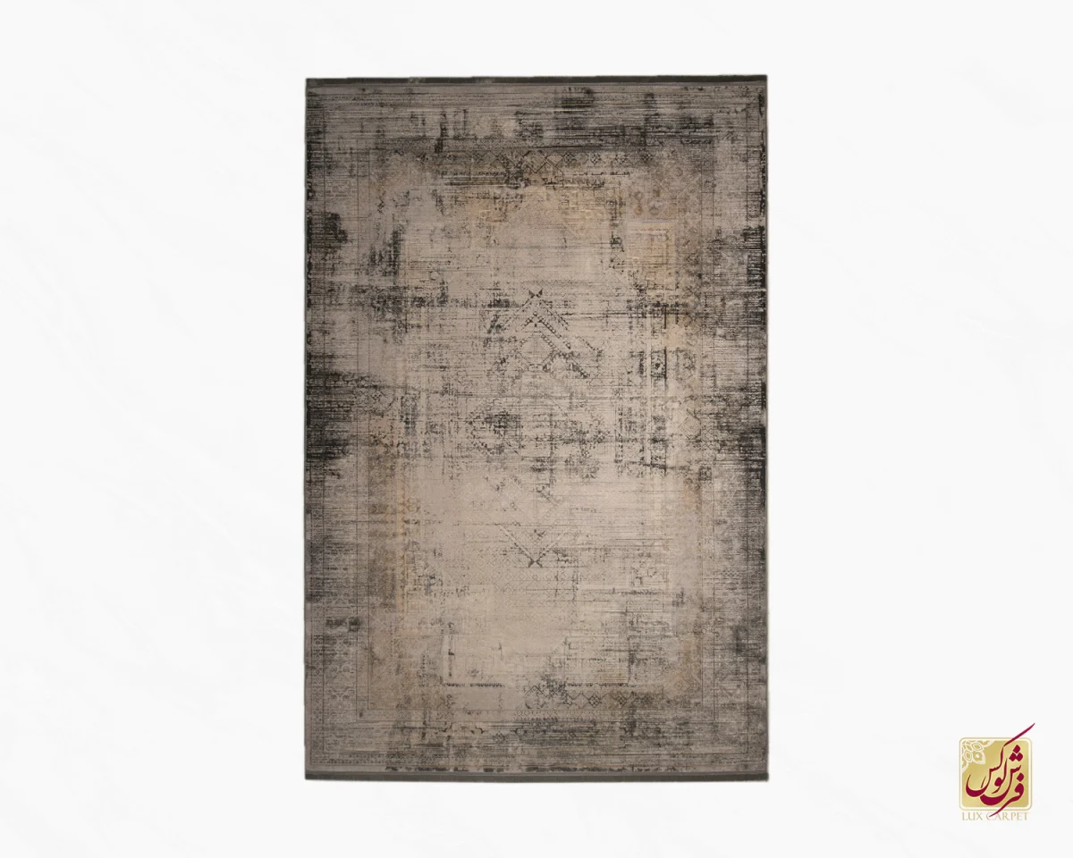 فرش وینتیج 414 طوسی آجری - تصویر 1