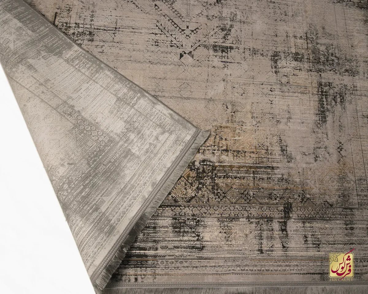 فرش وینتیج 414 طوسی آجری - تصویر 3