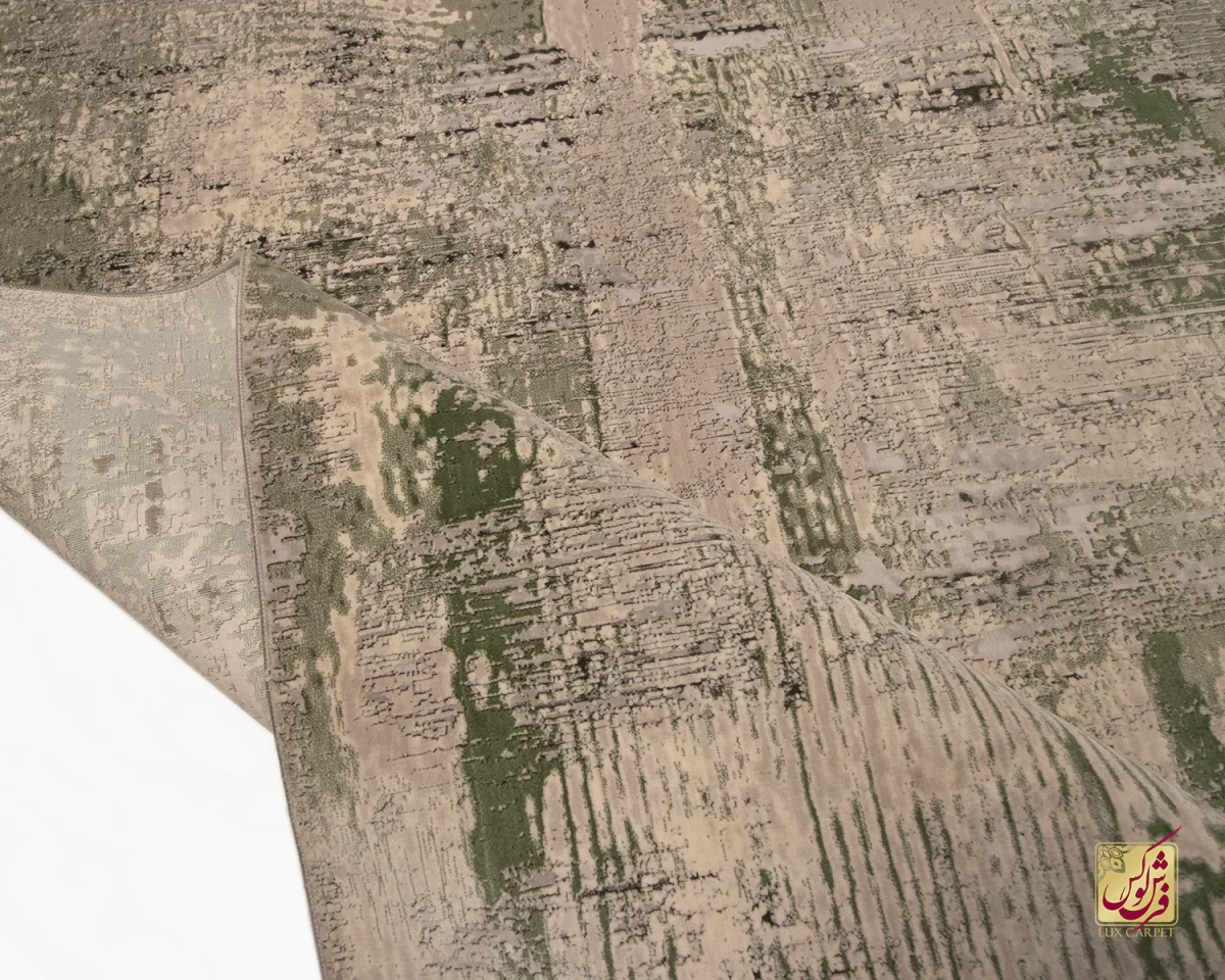 فرش وینتیج 445 طوسی سبز - تصویر 3