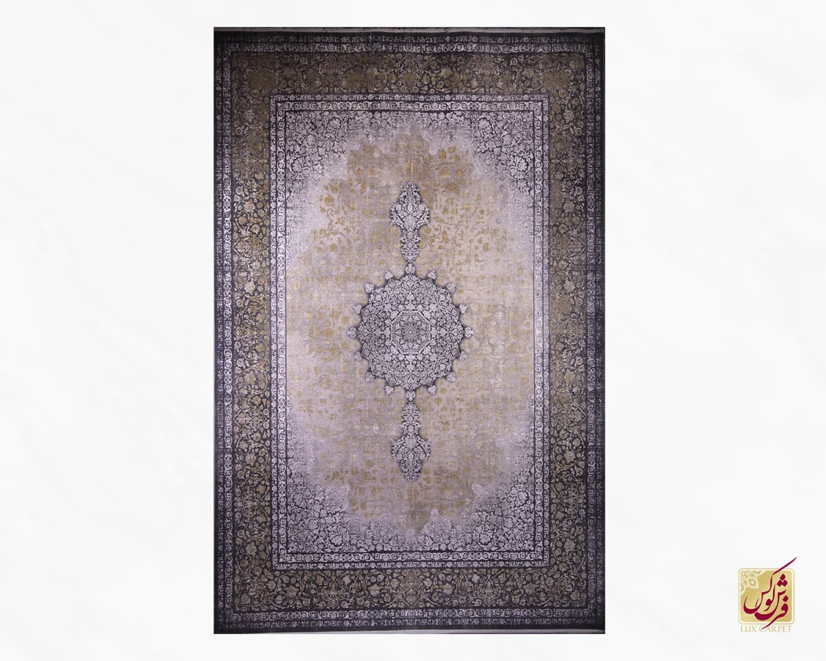 فرش وینتیج 7805 طوسی طلایی - تصویر 1