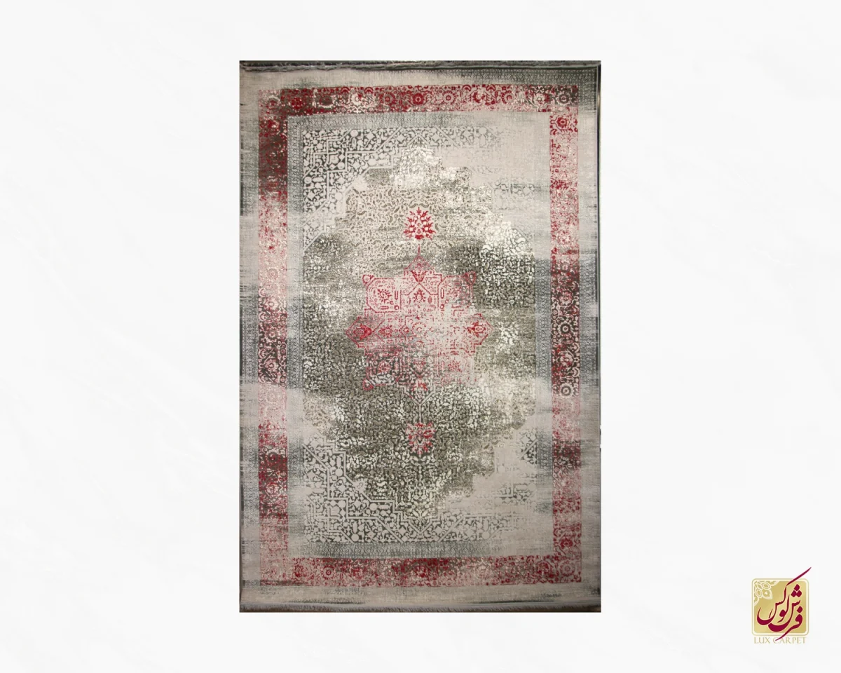 فرش وینتیج 499/16 طوسی کرم - تصویر 1