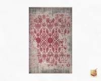 فرش وینتیج 49926 طوسی قرمز - Image 2