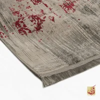فرش وینتیج 49926 طوسی قرمز - Image 4