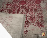فرش وینتیج 49926 طوسی قرمز - Image 3