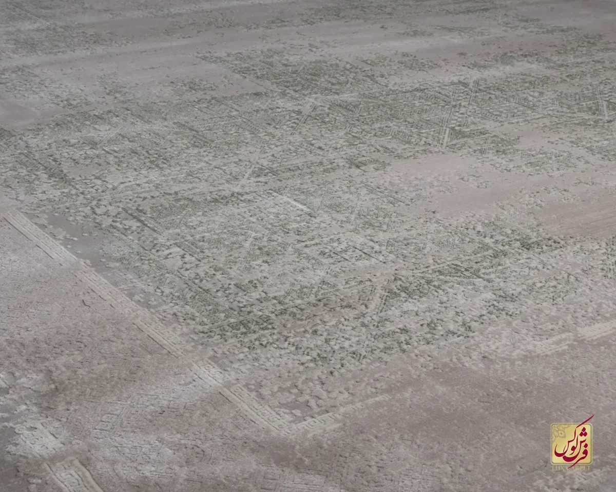 فرش وینتیج 49928 طوسی سبز - تصویر 4