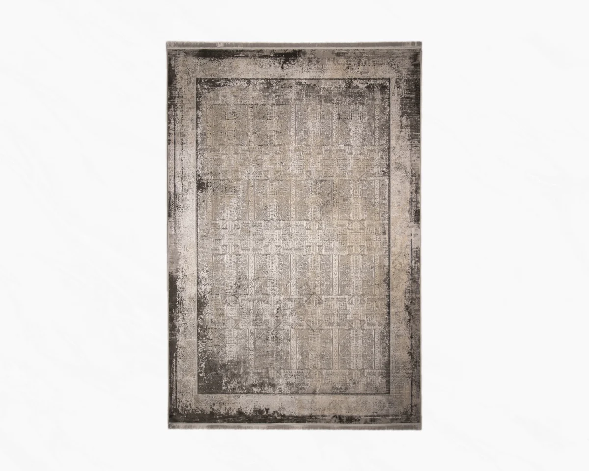 فرش وینتیج HBV 528 طوسی ذغالی - تصویر 2