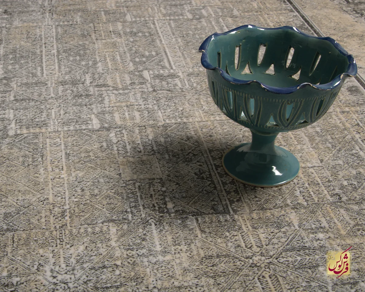 فرش وینتیج HBV 528 طوسی ذغالی - تصویر 5