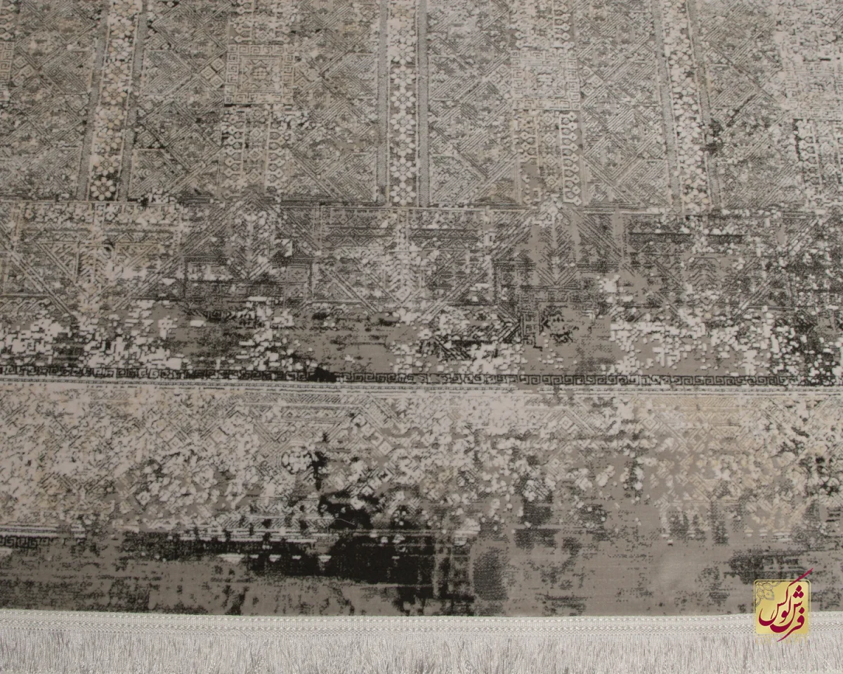 فرش وینتیج HBV 528 طوسی ذغالی - تصویر 7