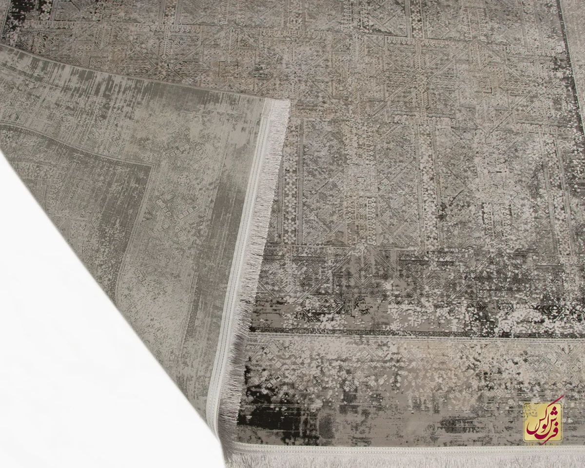 فرش وینتیج HBV 528 طوسی ذغالی - تصویر 8