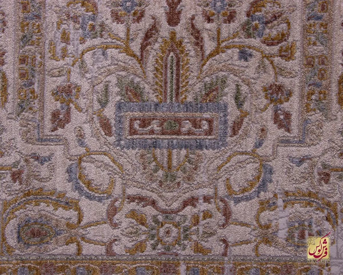 فرش وینتیج 60233 نسکافه ای کرم - تصویر 3