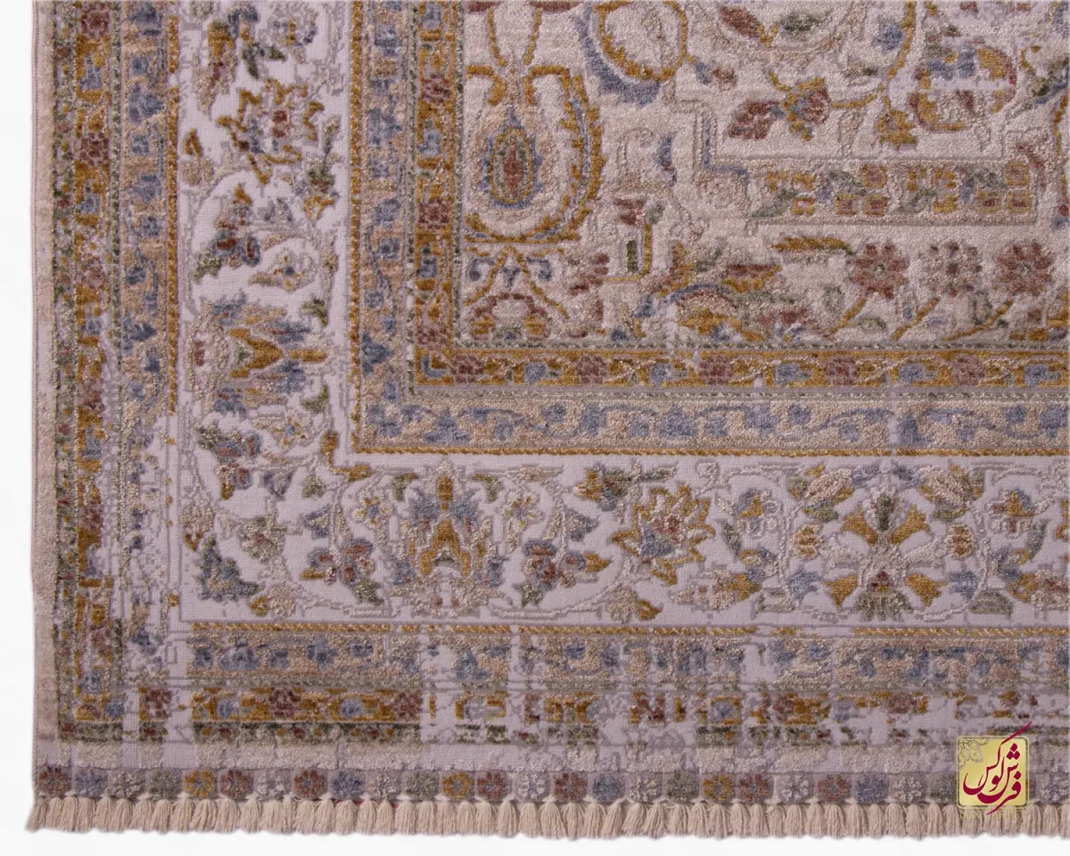 فرش وینتیج 60233 نسکافه ای کرم - تصویر 4