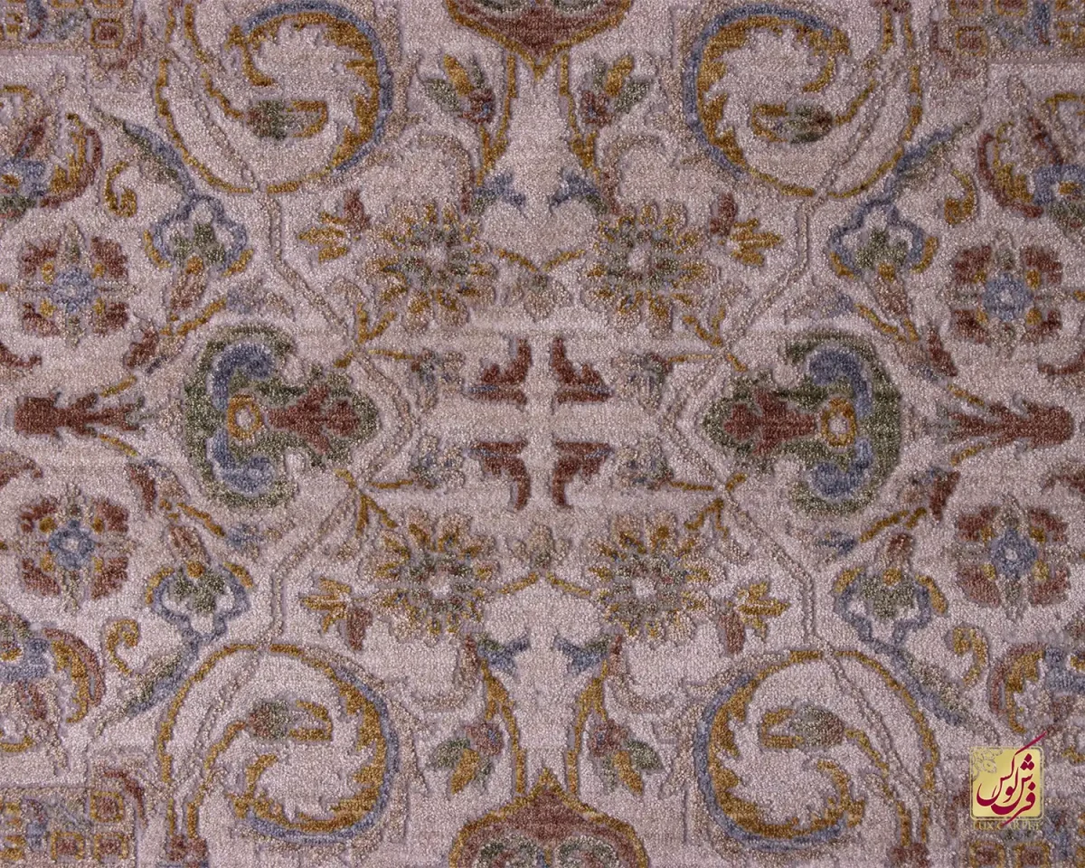 فرش وینتیج 60233 نسکافه ای کرم - تصویر 5
