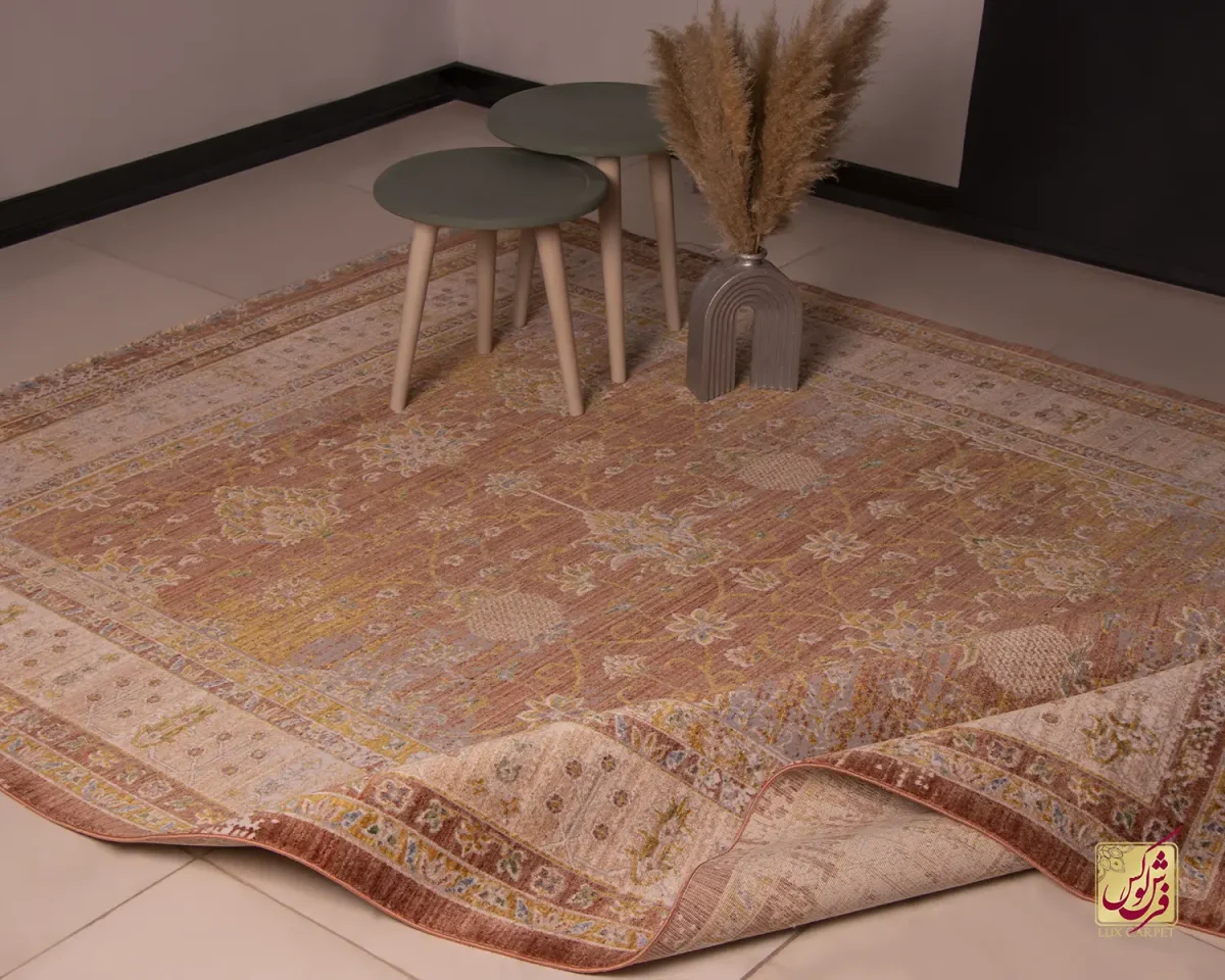 60260-e5-Copy.webp فرش وینتیج 60260 نسکافه ای آجری - تصویر 1