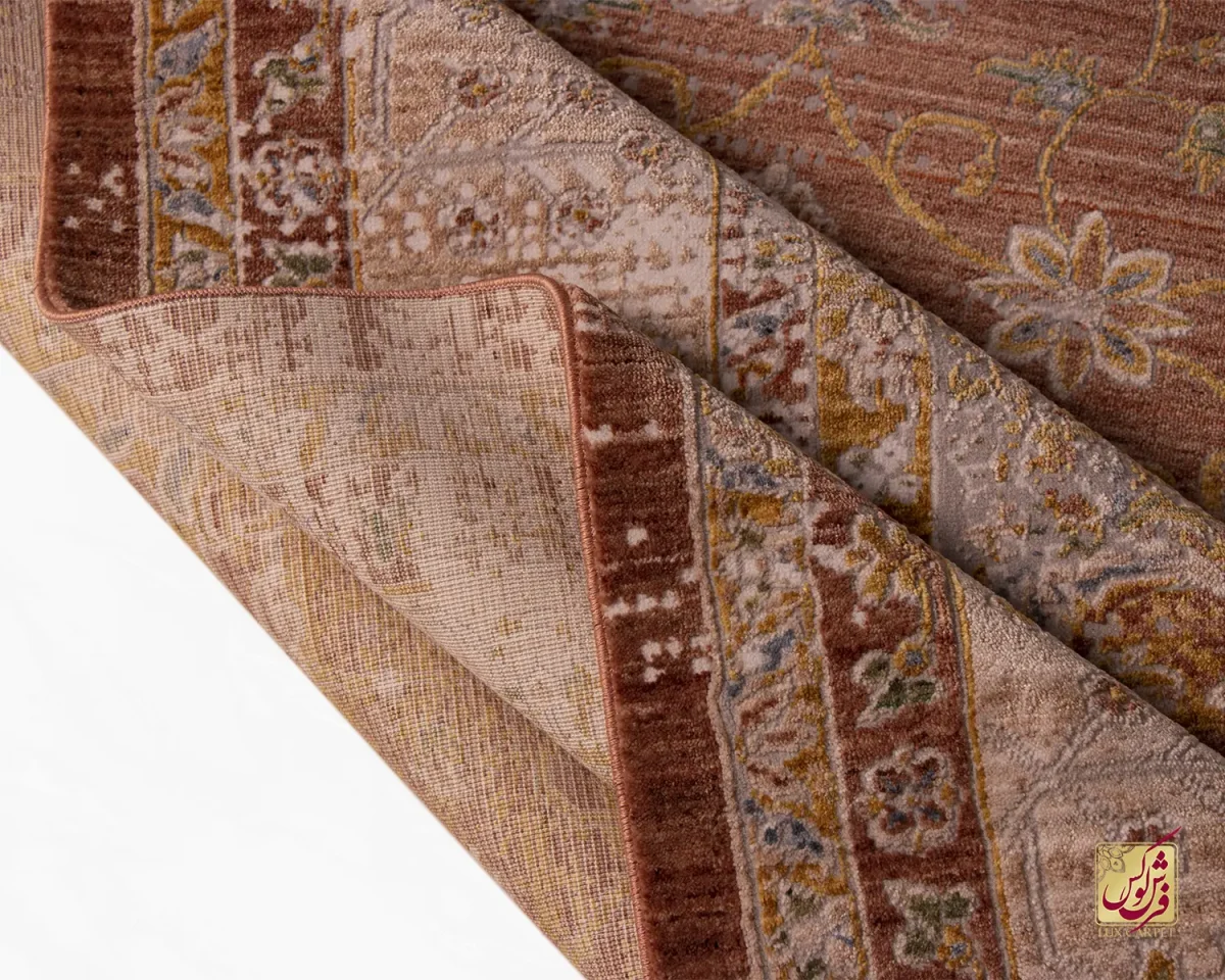 فرش وینتیج 60260 نسکافه ای آجری - تصویر 10
