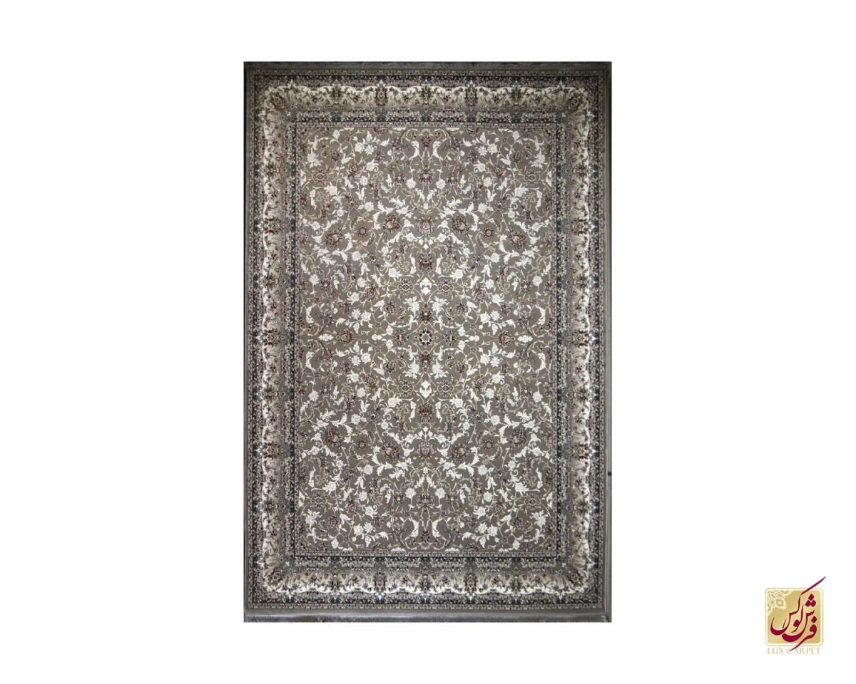 فرش کلاسیک 6028 نقره‎ای کرم - تصویر 1