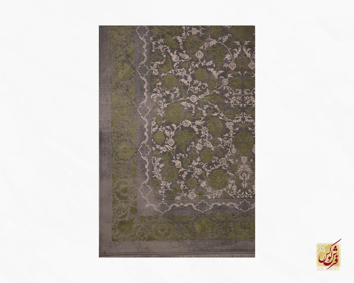 فرش وینتیج 2007 طوسی طلایی - تصویر 2