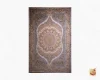 فرش ابریشم ماشینی 806 طوسی کرم