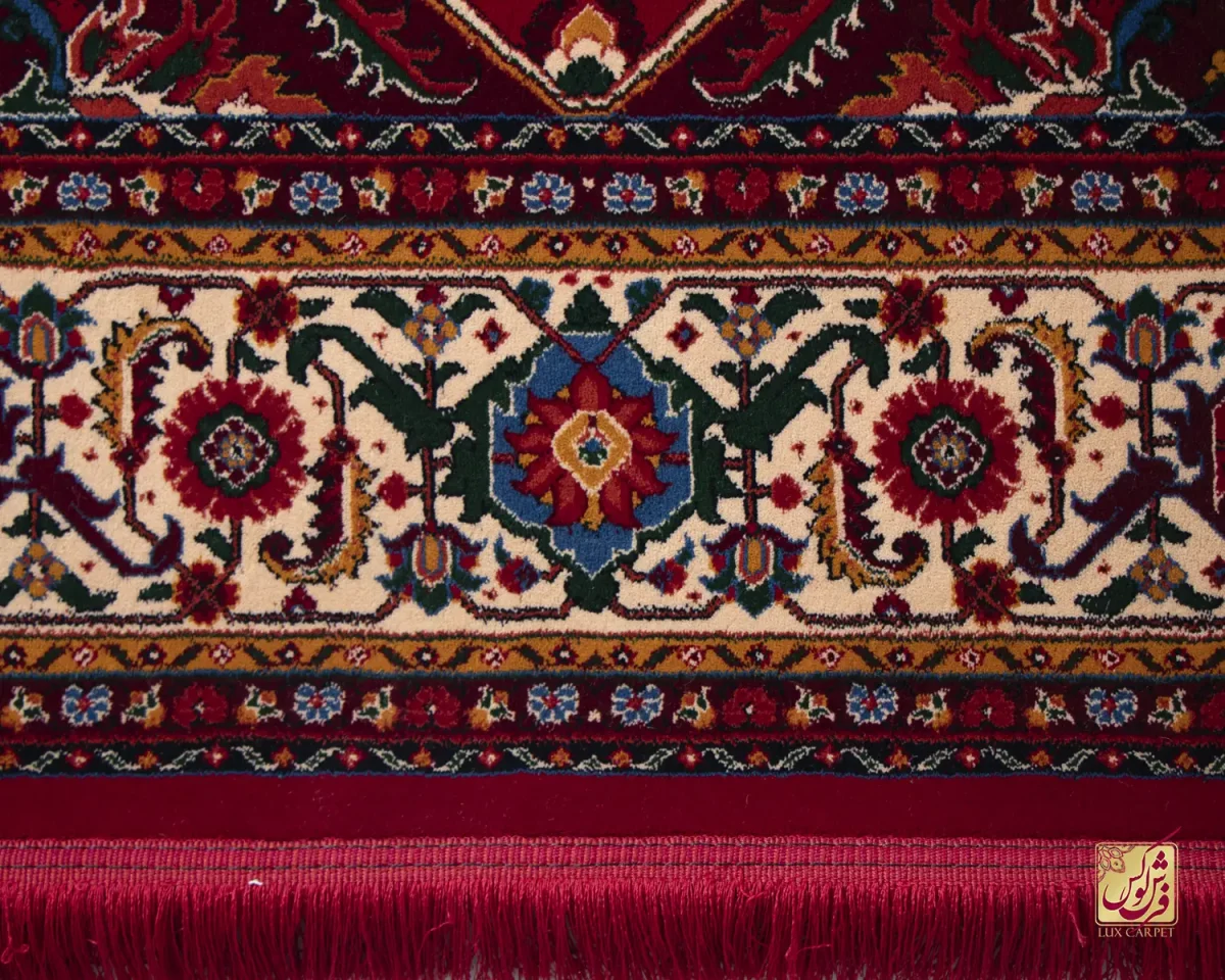 فرش کلاسیک 7022 لاکی کرم - تصویر 4