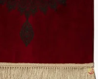 پادری ابریشم ماشینی 702440 قرمز زغالی - Image 2