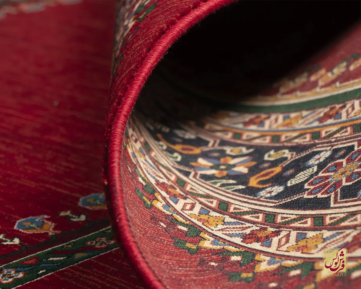 فرش وینتیج 7027 لاکی سبز - تصویر 9