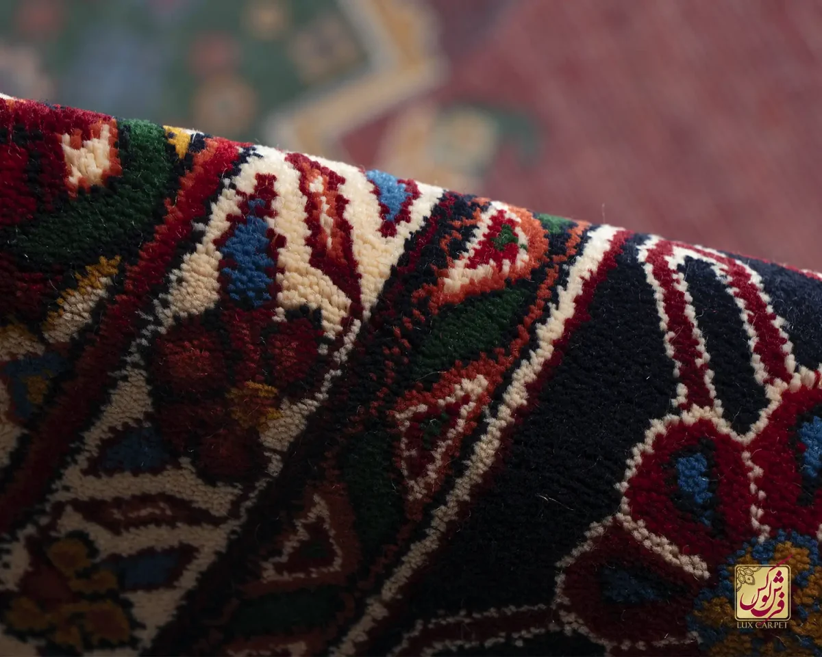 فرش وینتیج 7027 لاکی سبز - تصویر 11