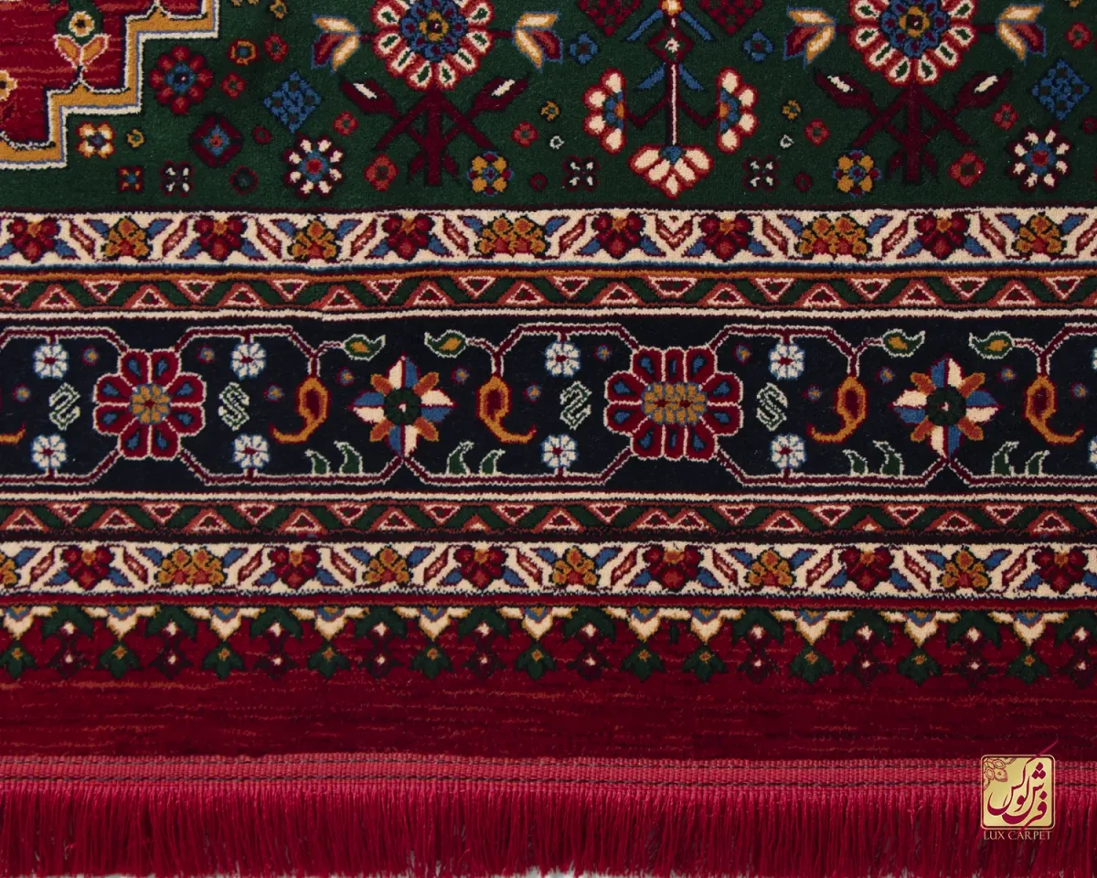 فرش وینتیج 7027 لاکی سبز - تصویر 5