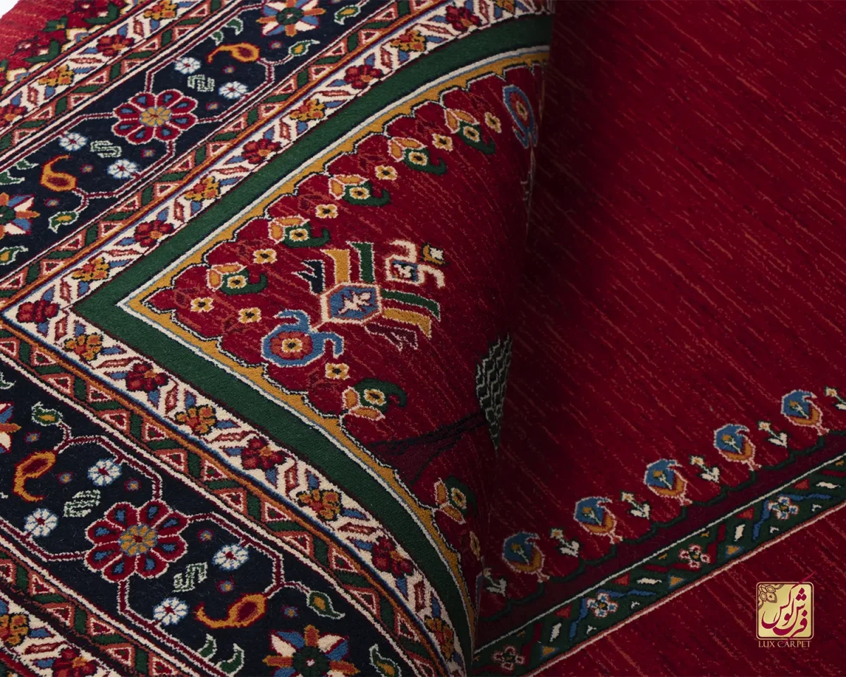 فرش وینتیج 7027 لاکی سبز - تصویر 8